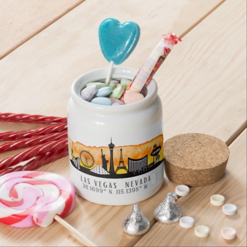 Las Vegas Skyline Latitude Candy Jar