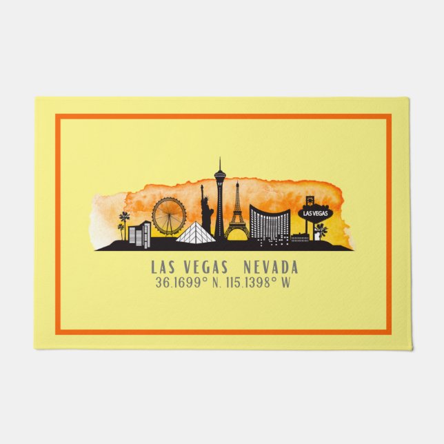 Las Vegas Skyline Latitude  Doormat (Front)