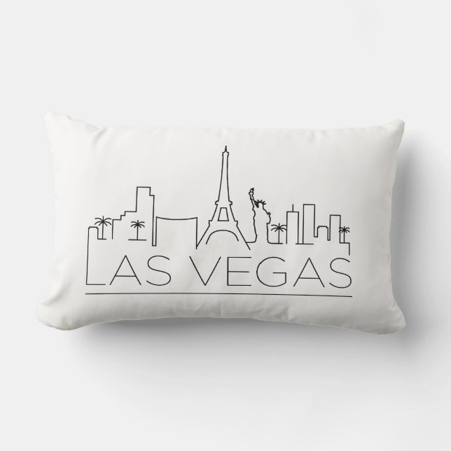 Las Vegas Skyline Lumbar Pillow (Front)