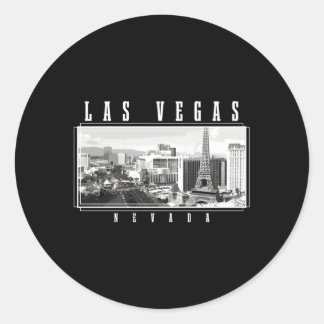 Las Vegas Skyline Nevada Pride Las Vegas Classic Round Sticker