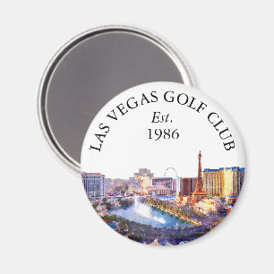 Las Vegas Skyline Personalized Golf Club Name Magnet