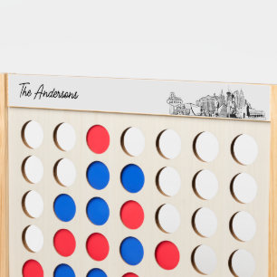 Las Vegas Skyline Personalized Lawn Game Fast Four