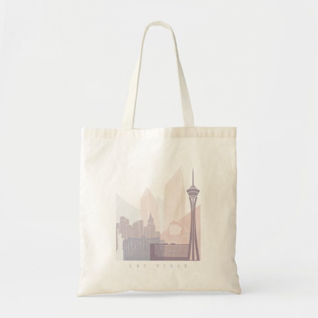 LAS VEGAS SKYLINE POSTER PASTEL TOTE BAG (Front)