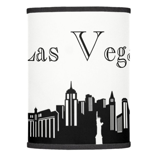 Las Vegas Skyline Silhouette Lamp Shade (Front)