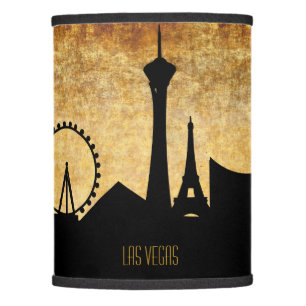 Las Vegas Skyline   Vintage Grunge Style Lamp Shade