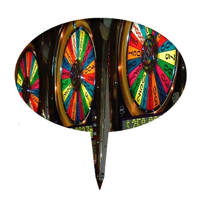 Las Vegas Slot Machines Cake Topper (Front)