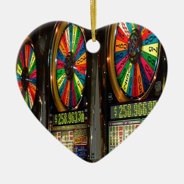 Las Vegas Slot Machines Ceramic Ornament (Front)