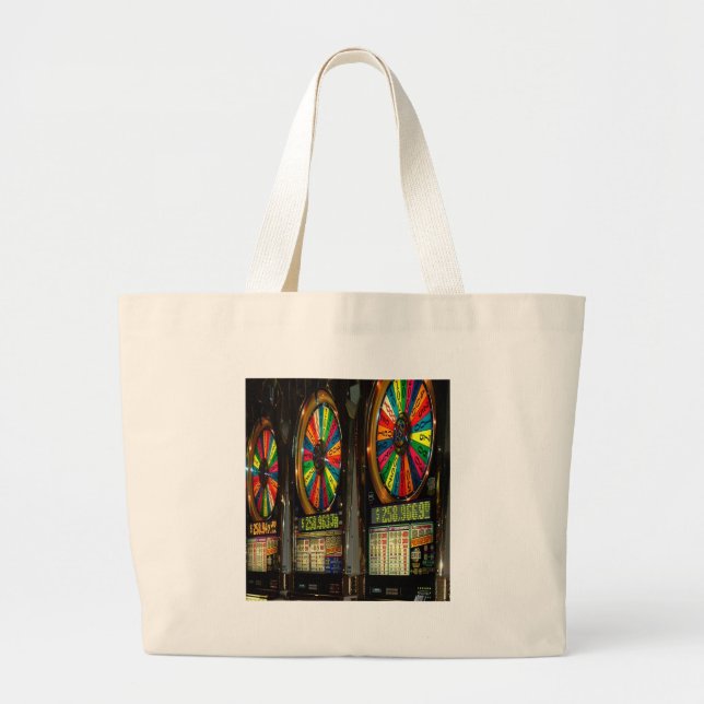 Las Vegas Slot Machines Large Tote Bag (Front)