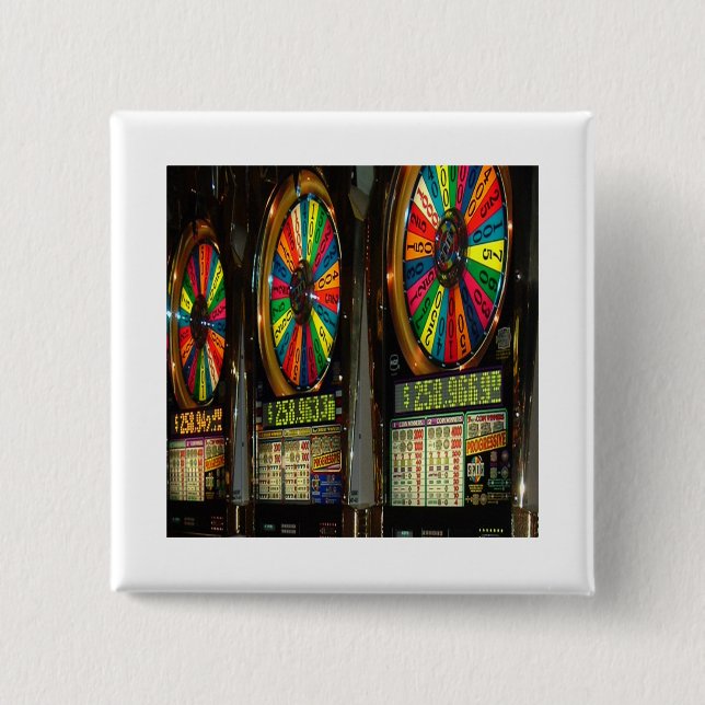 Las Vegas Slots Pinback Button (Front)