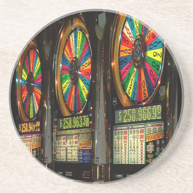 Las Vegas Slots Sandstone Coaster (Front)