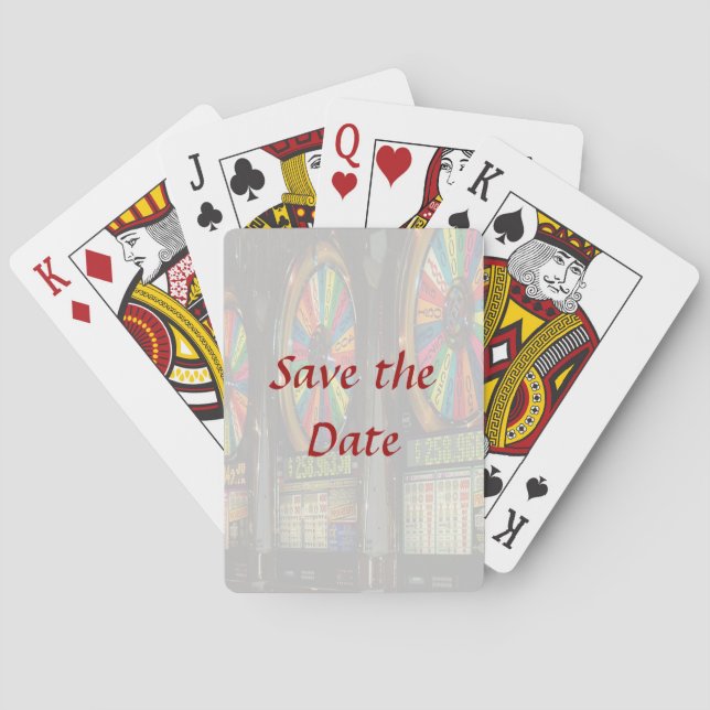 Las Vegas Slots Save the Dates Poker Cards (Back)