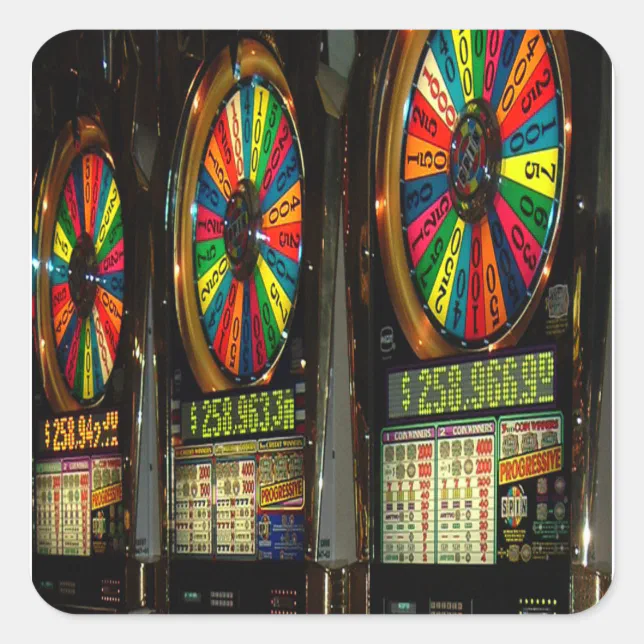 Slots Sticker Note Las VEGAS-SLOTS Square Sticker | Zazzle