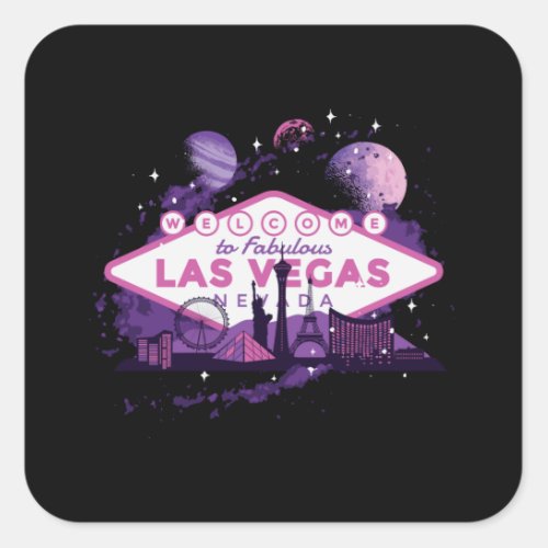 Las vegas square sticker