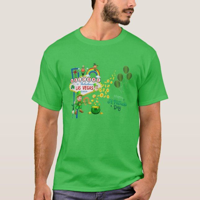 Las Vegas St. Patrick's Day Men's T-Shirt (Front)