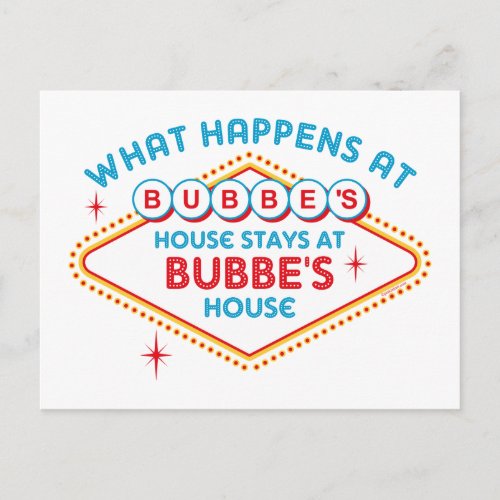 Las Vegas Stays At Bubbes Postcard