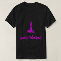 Las Vegas Stratosphere Neon Pink Sketch T-Shirt