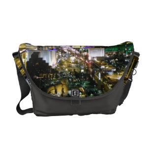 Laptop Messenger Bags Zazzle Las Vegas Strip Aerial Photo Lights Messenger Bag