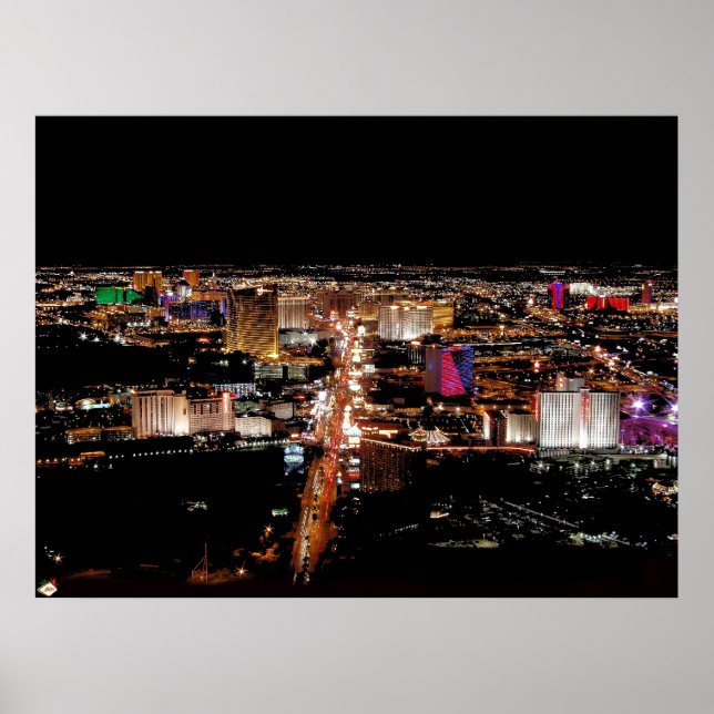 Las Vegas Strip Aerial Photo Poster Print (Front)