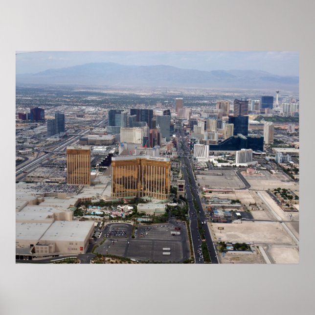 Las Vegas Strip Aerial View 2009 Poster (Front)