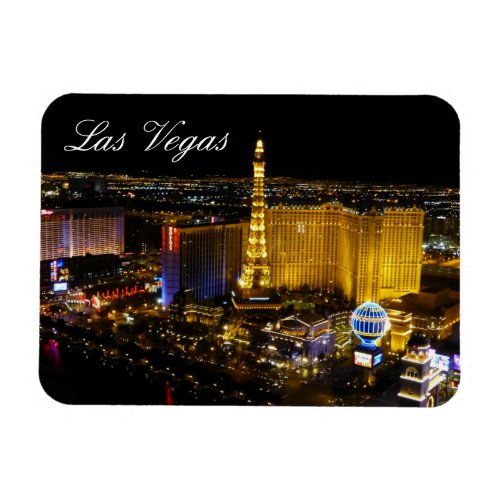 Las Vegas Strip Aerial View Night Lights Magnet