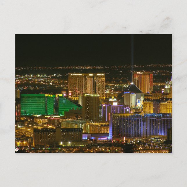 Las Vegas Strip Aerial View Postcards (Front)