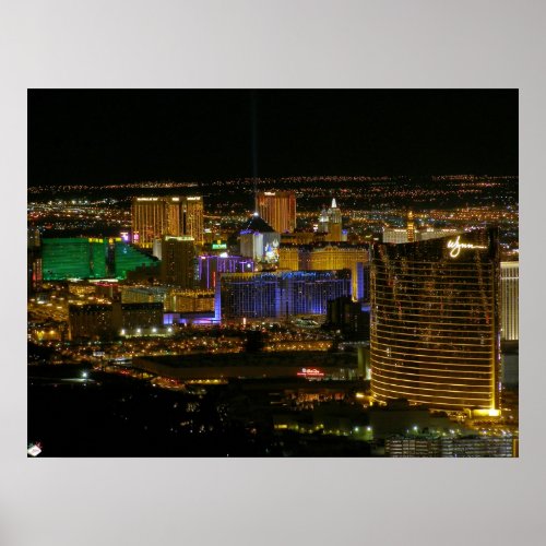 Las Vegas Strip Aerial View Poster
