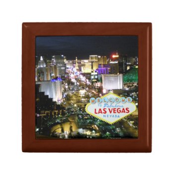 Las Vegas Strip And Sign Gift Box by Rebecca_Reeder at Zazzle