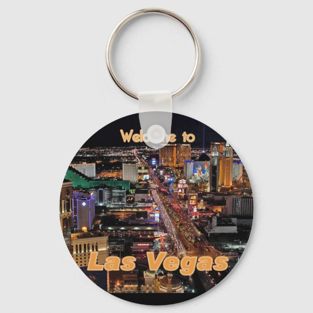 Las Vegas Strip at Night Keychain (Front)