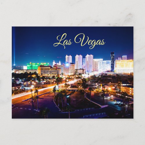 Las Vegas Strip at Night Postcard