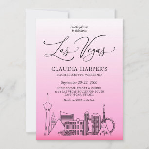 Las Vegas Strip Bachelorette Party Weekend Invitation