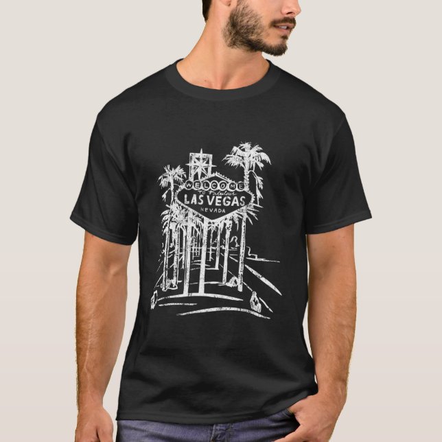 Las Vegas Strip Hoodie Retro Famous Sign Nevada So T-Shirt (Front)