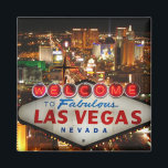 Las Vegas Strip Magnet<br><div class="desc">Las Vegas Strip with Welcome sign</div>