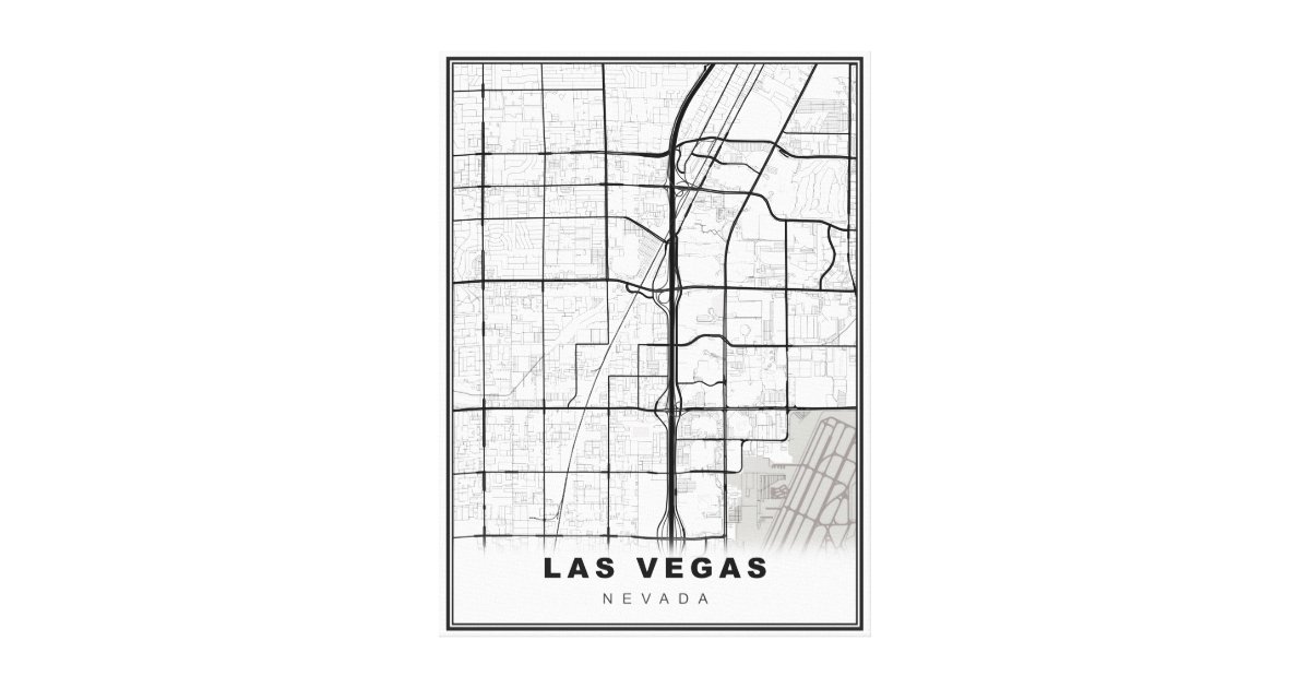 Las Vegas Nevada Area Map' Premium Giclee Print 