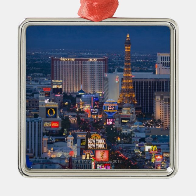 Las Vegas Strip Metal Ornament (Front)