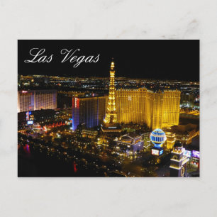 Las Vegas Strip Night Lights Postcard