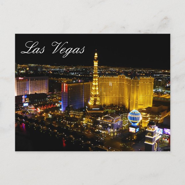 Las Vegas Strip Night Lights Postcard (Front)