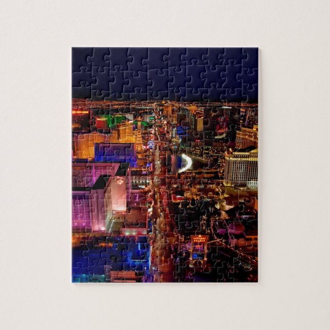 Las Vegas Strip Night Vacation Jigsaw Puzzle (Vertical)