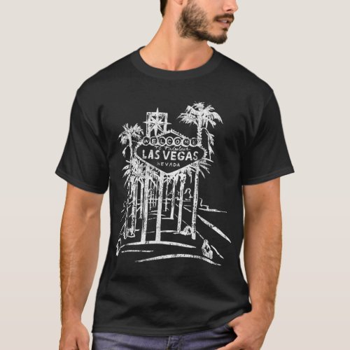 Las Vegas Strip  Retro Famous Sign Nevada Souvenir T_Shirt