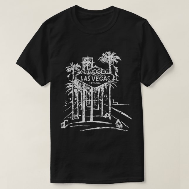 Las Vegas Strip Retro Famous Sign Nevada Souvenir T-Shirt (Design Front)
