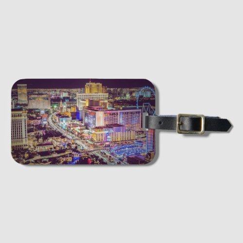 Las Vegas strip stylized Luggage Tag