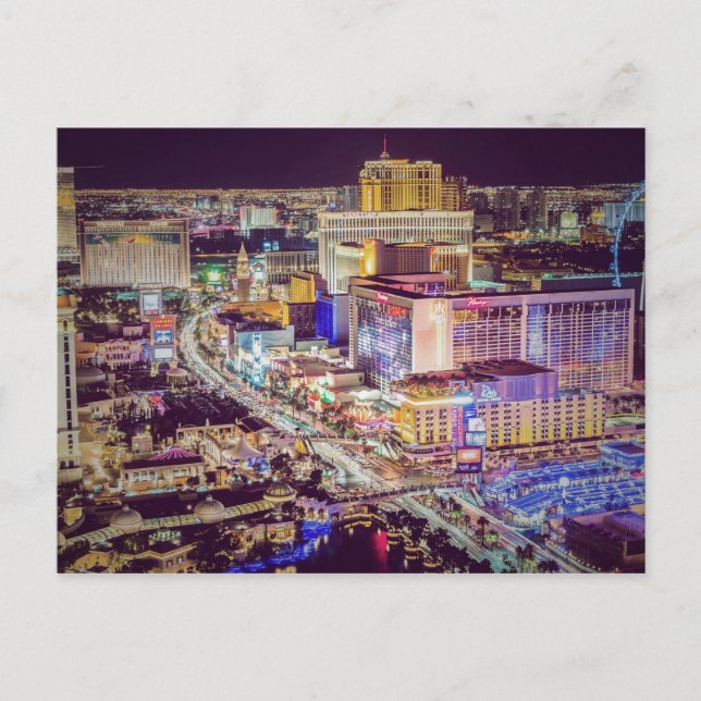 Las Vegas strip stylized Postcard (Front)