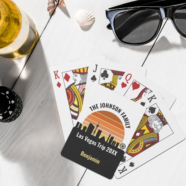 Las Vegas Strip Sunset Custom Vacation Poker Cards (Creator Uploaded)