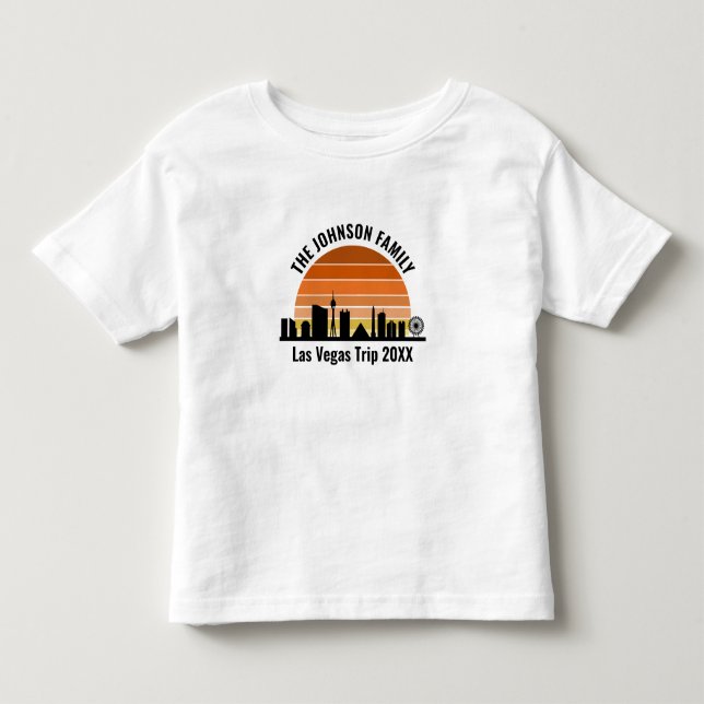 Las Vegas Strip Sunset Custom Vacation Toddler T-shirt (Front)