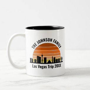 Las Vegas Strip Sunset Custom Vacation Two-Tone Coffee Mug