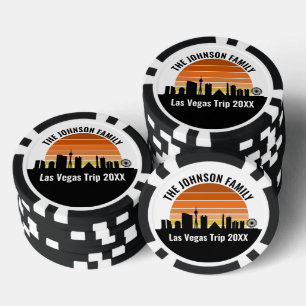 Las Vegas Strip Sunset Customized Party Poker Chips