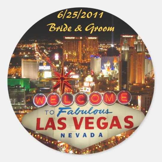 Las Vegas Strip Wedding Sticker