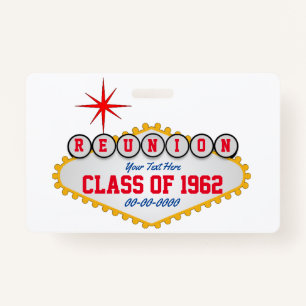 Las Vegas Style Reunion Personalize Badge