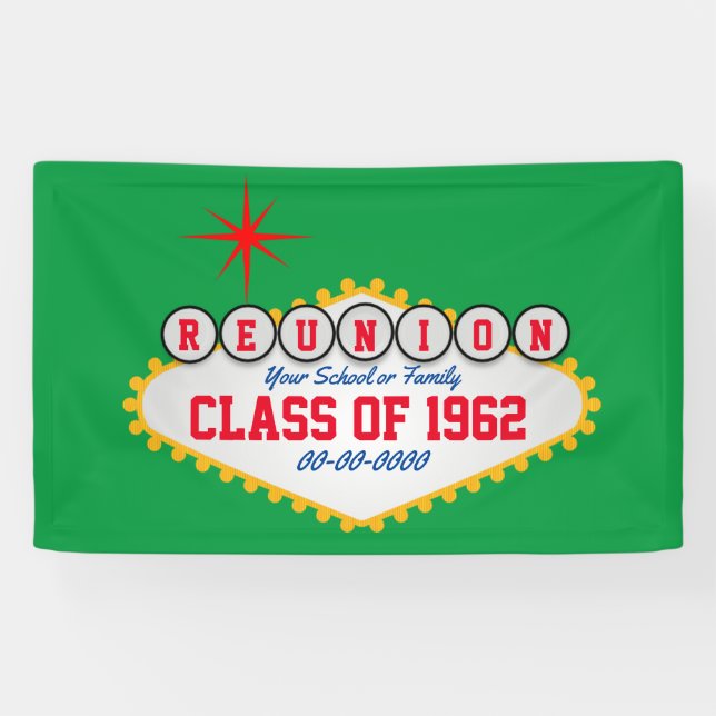 Las Vegas Style Reunion Personalize  Banner (Horizontal)