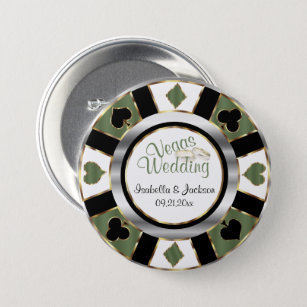 Las Vegas Style Wedding - Green Button