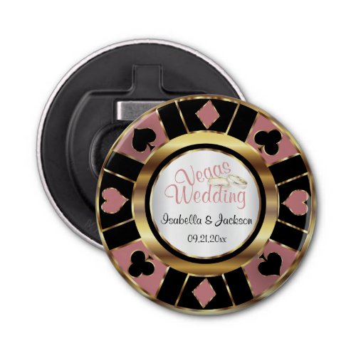 Las Vegas Styled Wedding Dusty Rose Gold Bottle Opener